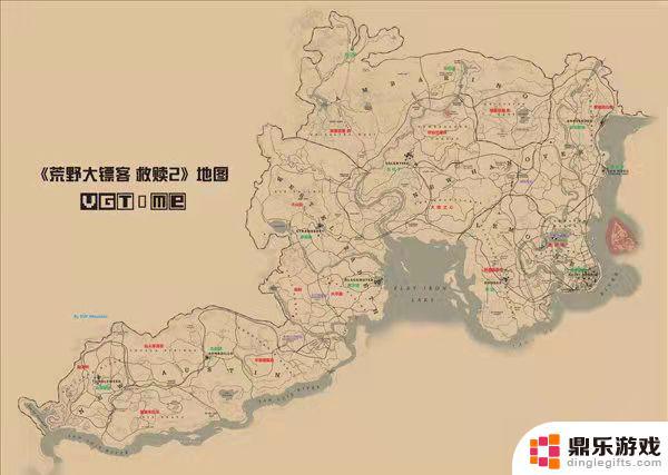 荒野大镖客中英文地图