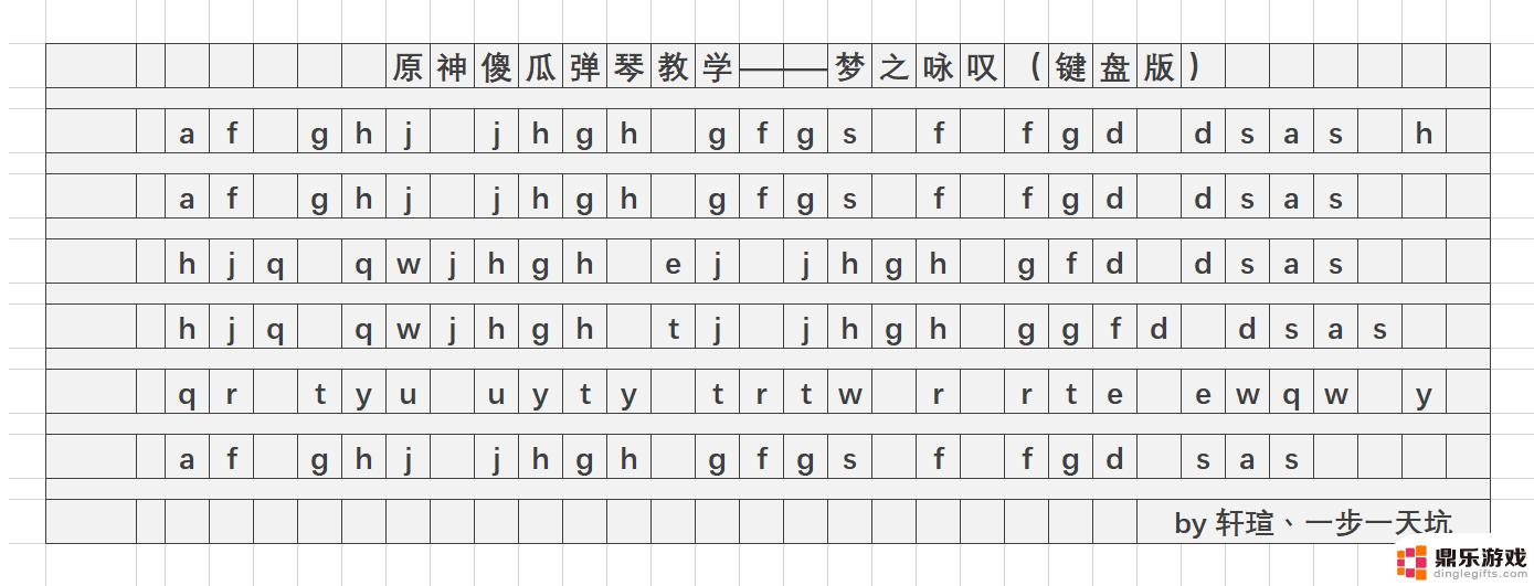 原神登录界面bgm琴谱