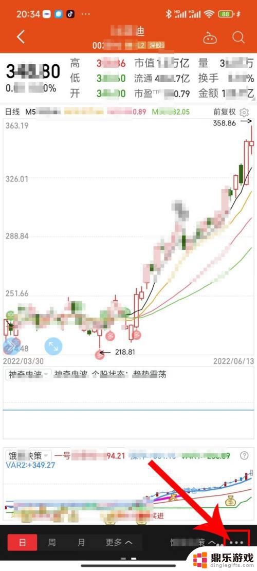 手机同花顺怎么设置支撑位